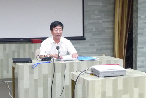 中国儿基会副秘书长乌振英在研讨会上发言