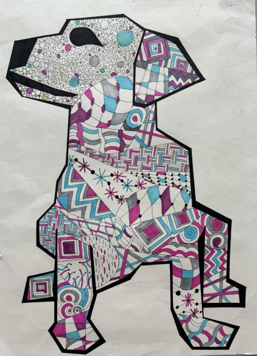 图为来自甘肃的王倩创作的绘画作品《建设美丽家园》。.png